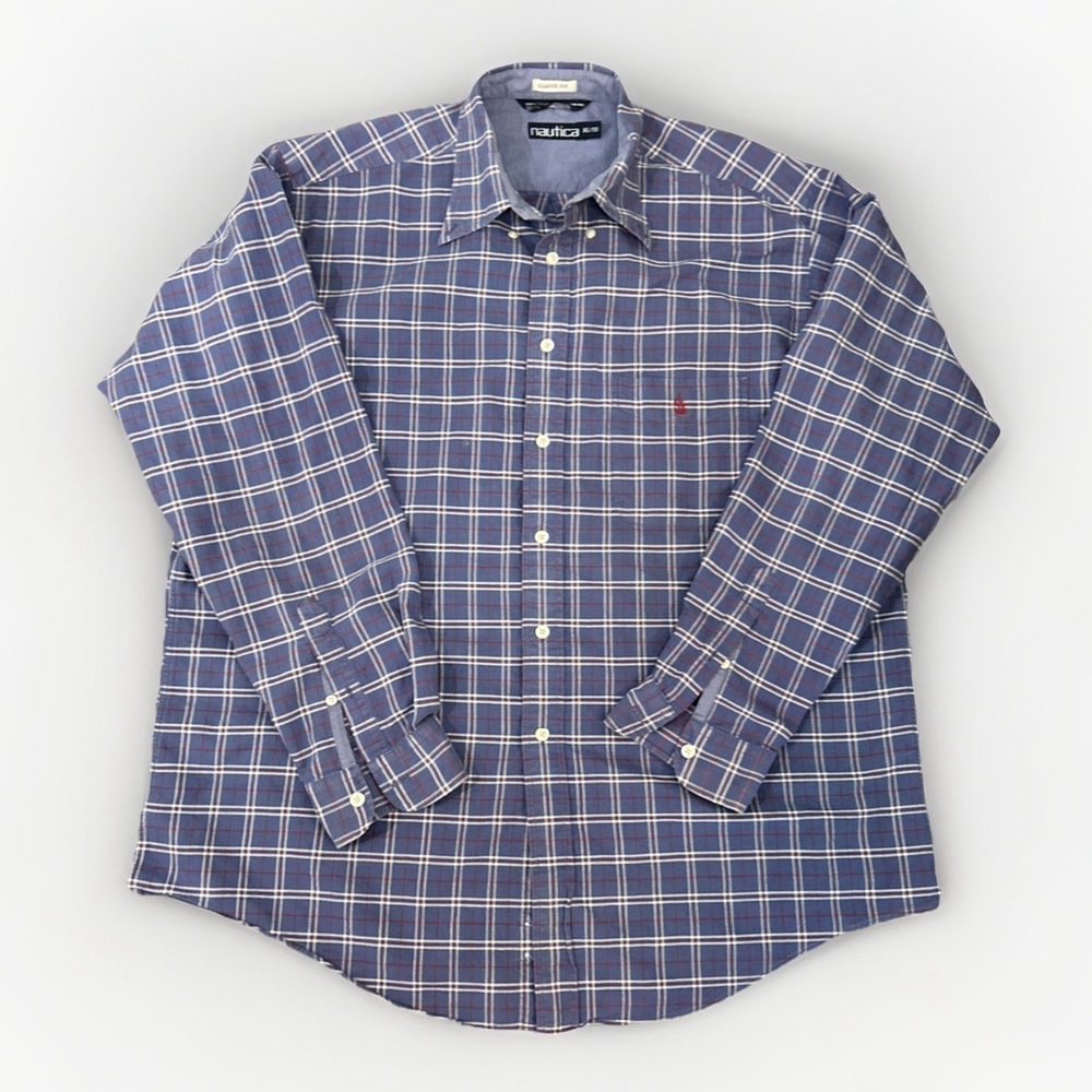 Nautica Classic Fit XL LIGHT BLUE FLANNEL. So Soft